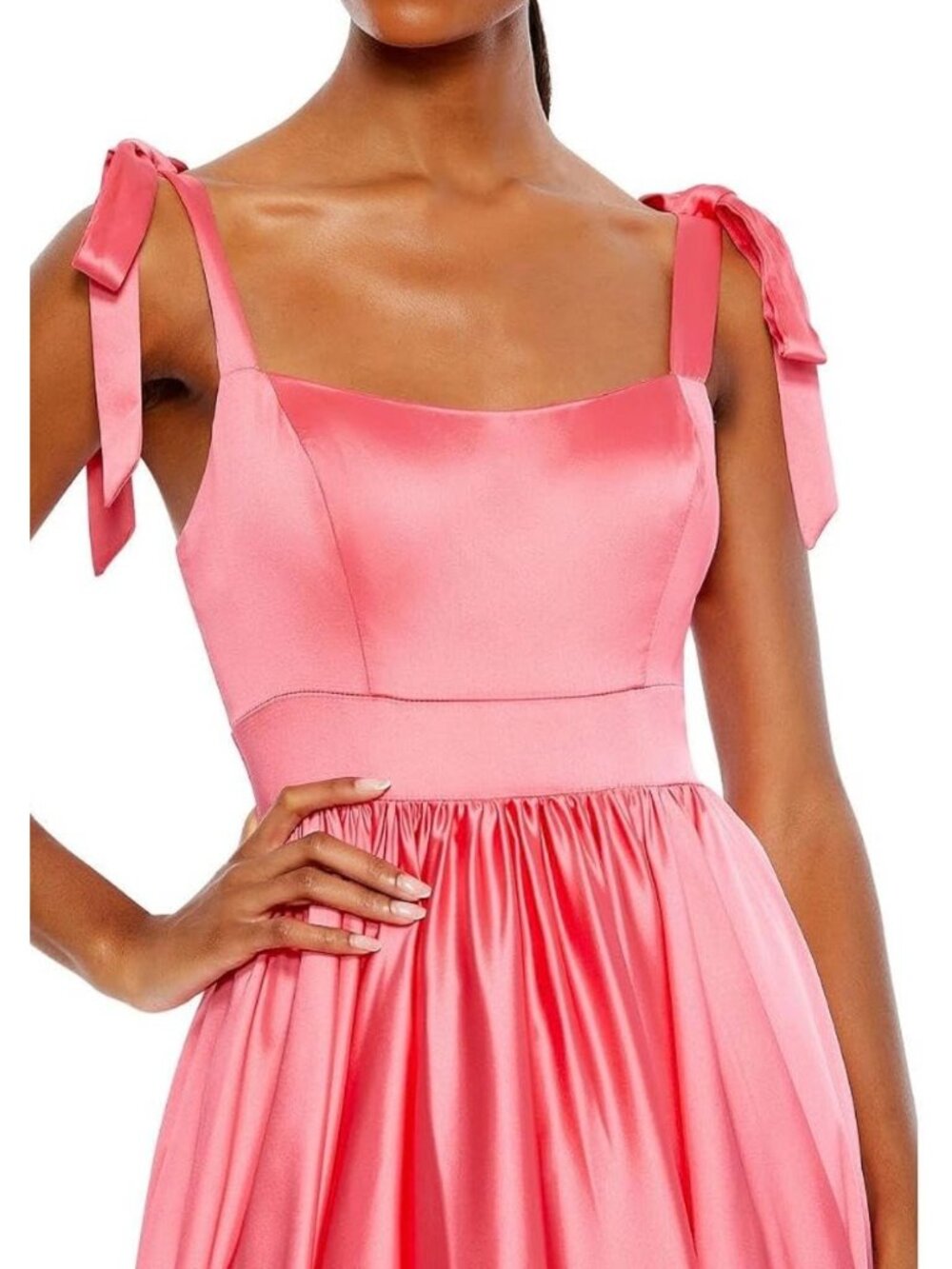 Mac Duggal Coral Sleeveless Tie Shoulder Scoop Neck Ballgown Dress 10 - Picture 5 of 12